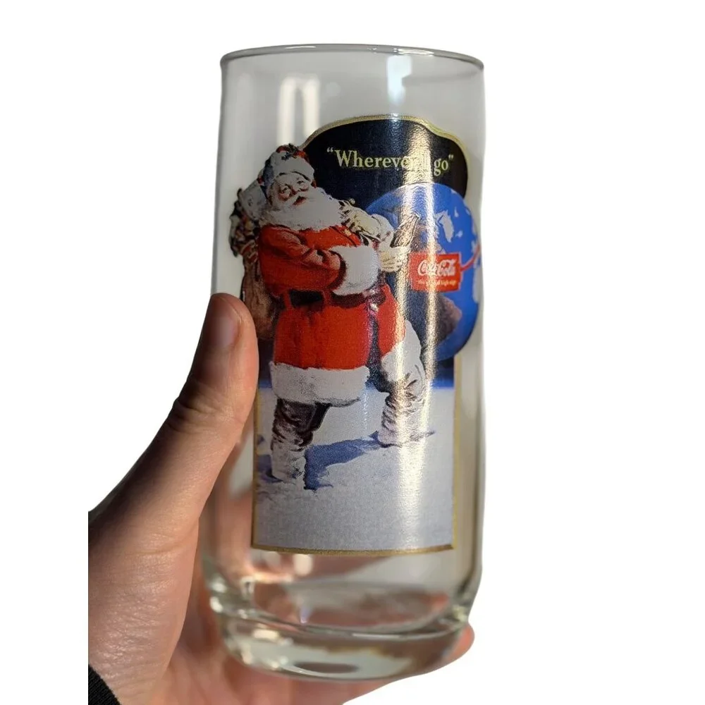 VTG Coca-Cola Christmas Haddon Sundblom Santa Glasses Series 2 Set of 6 Tumblers